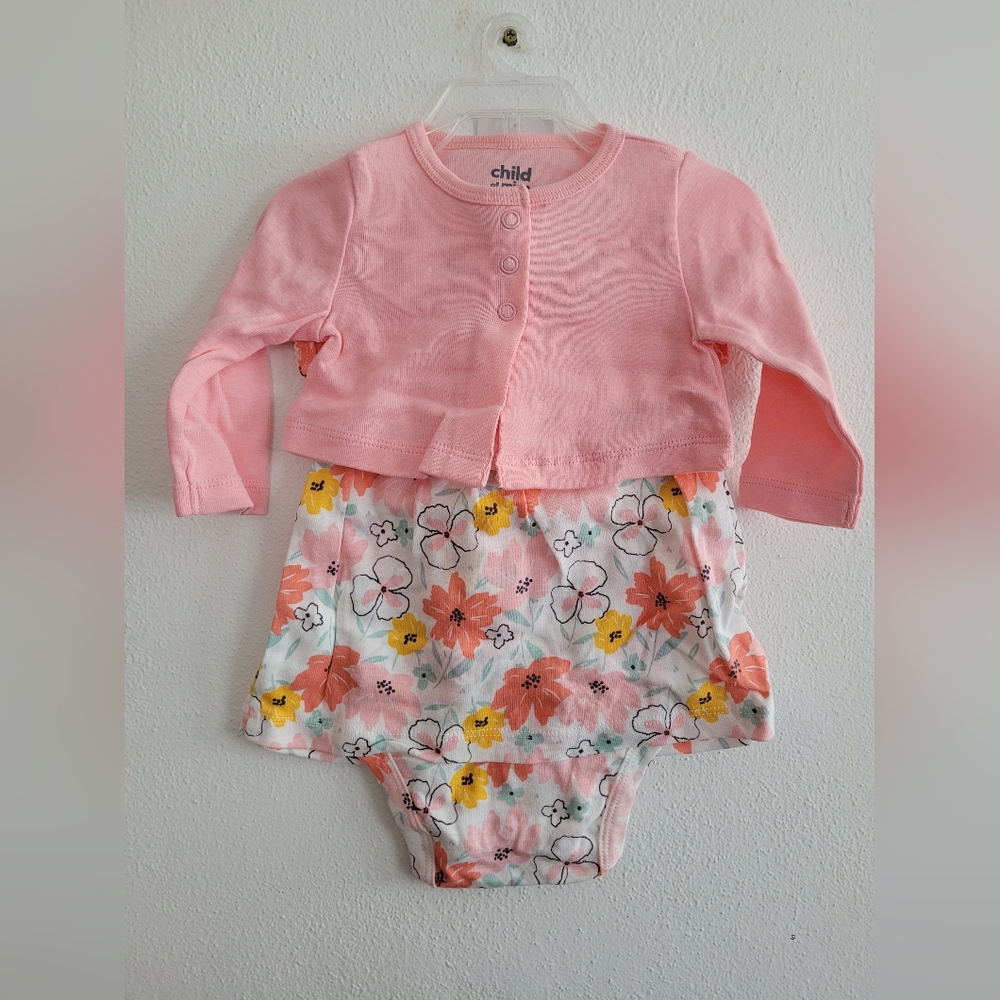 Carter's Pink Floral Baby Bodysuit Set